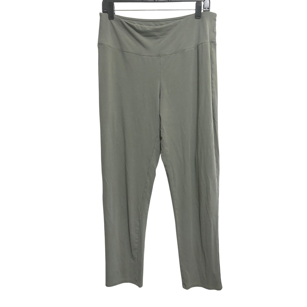 J. Jill Wearever Collection Smooth-Fit Slim Leg Green Pants Green Stretch Knit M